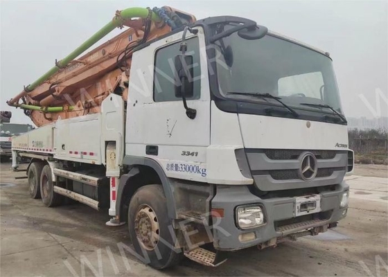 Truk Pompa Beton Bekas 2012 Dengan Boom ZLJ5339THB 47m 3 Gandar