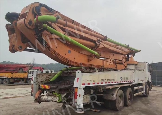 Truk Pompa Beton Bekas 2012 Dengan Boom ZLJ5339THB 47m 3 Gandar
