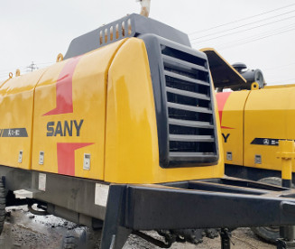 2019 Pompa Beton Stasioner Bekas HBT60C 65m3/H Dengan Mesin Diesel